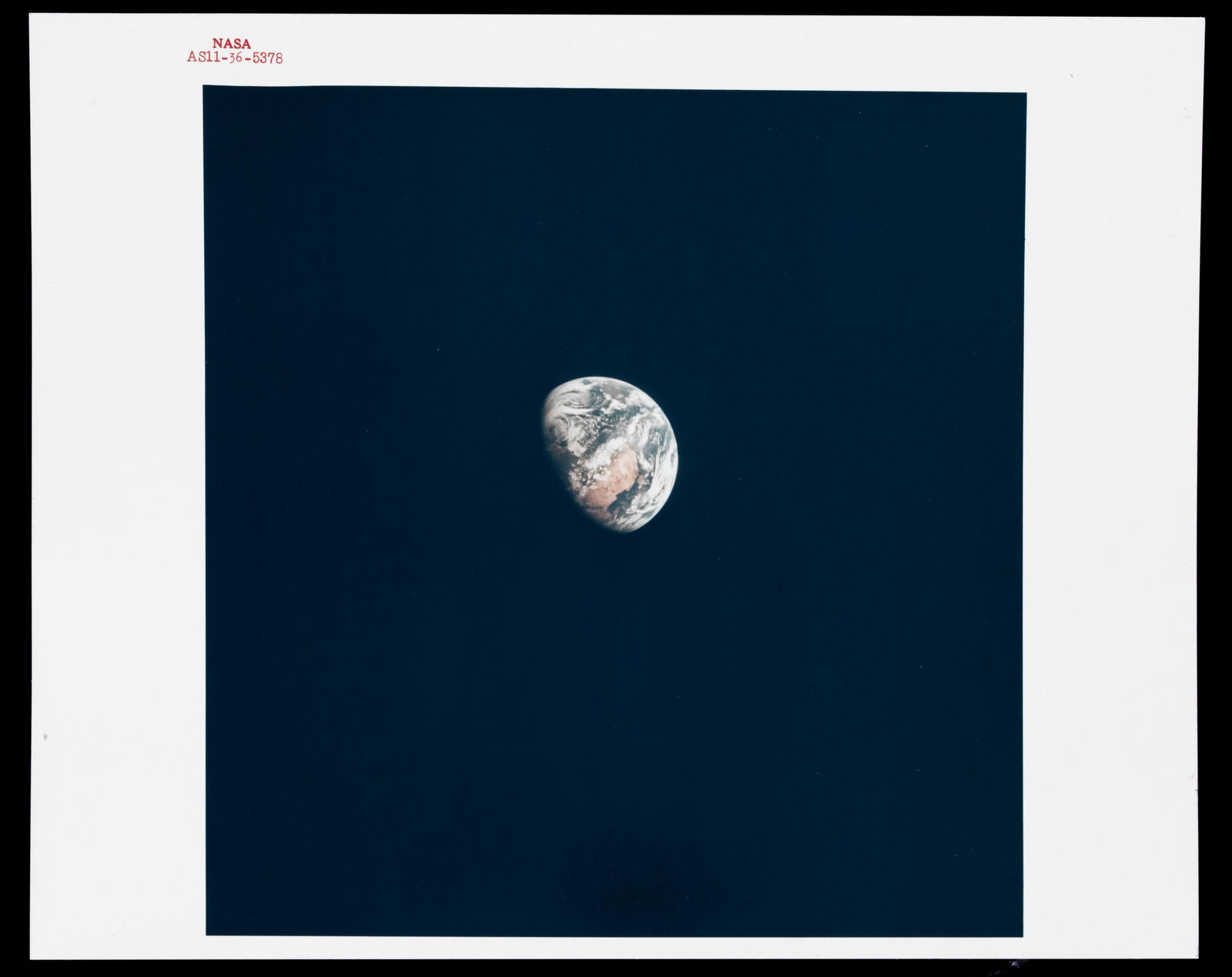 Apollo 11: Vintage Chromogenic Print "Earth View" Red (1 of 1)
