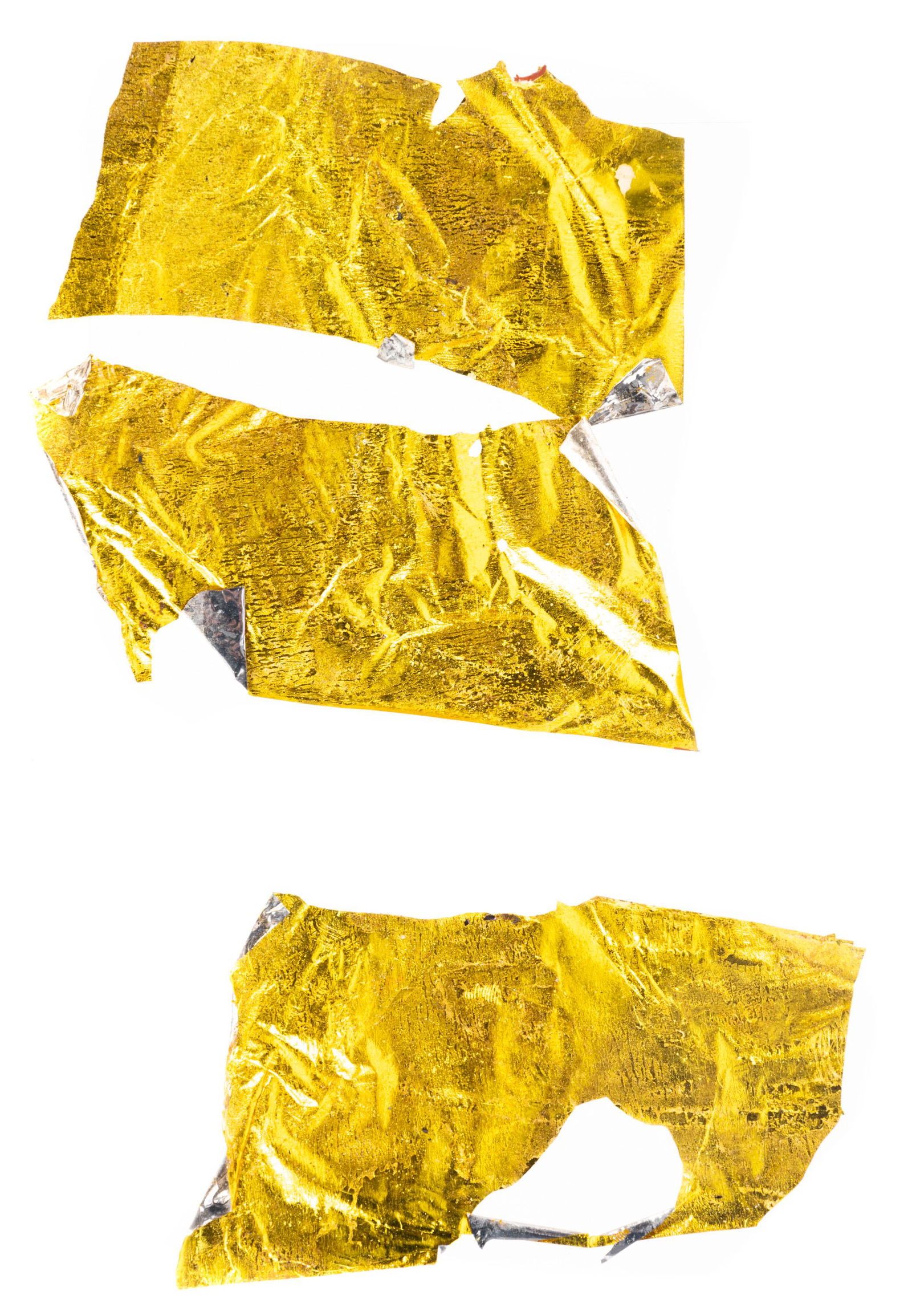 Apollo 13: Three Segments of Flown Thermal Mylar Film (1 of 1)