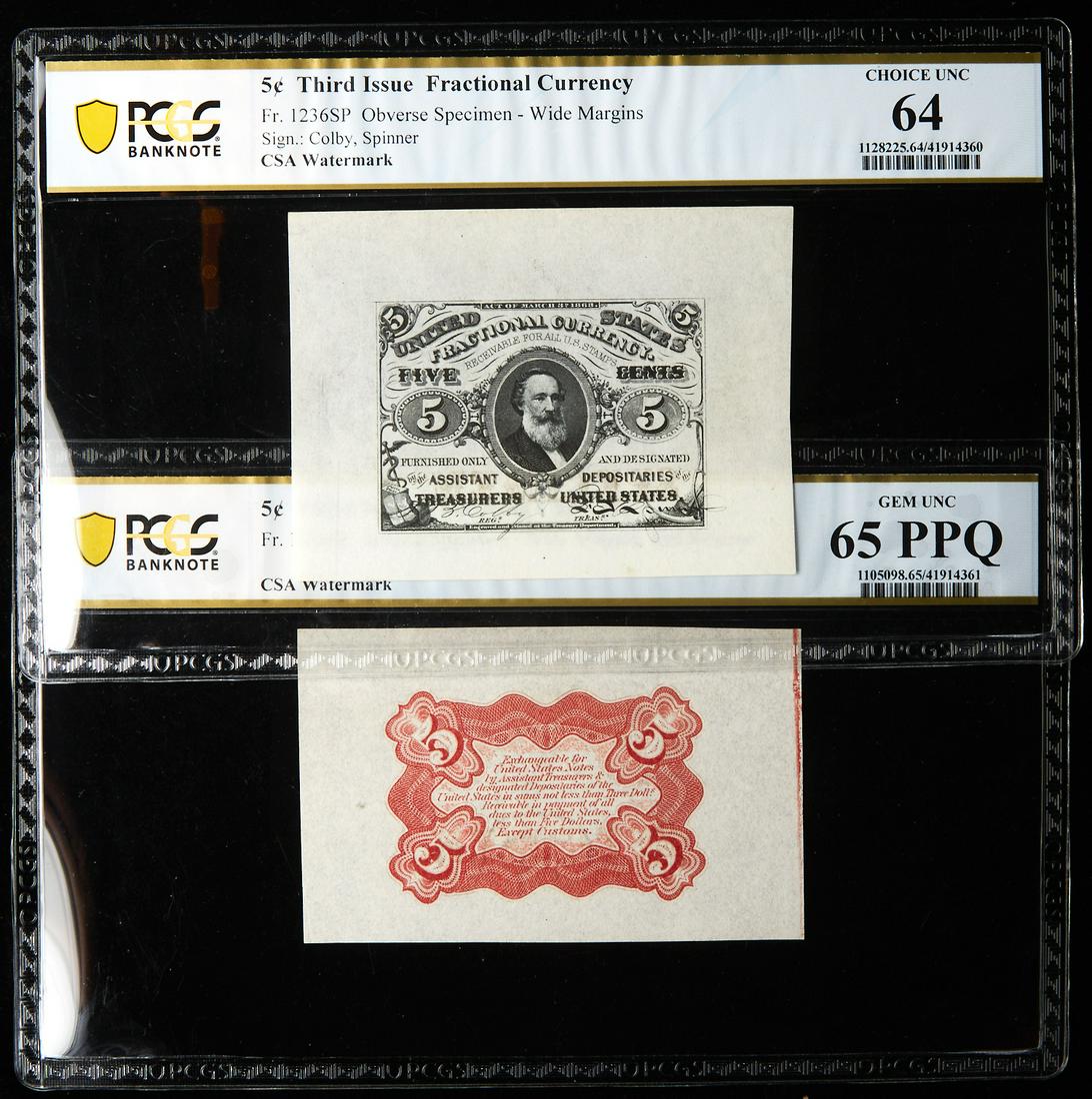 Fractional Fr. 1236SP Wide Margin Specimen Pair. (1 of 2)