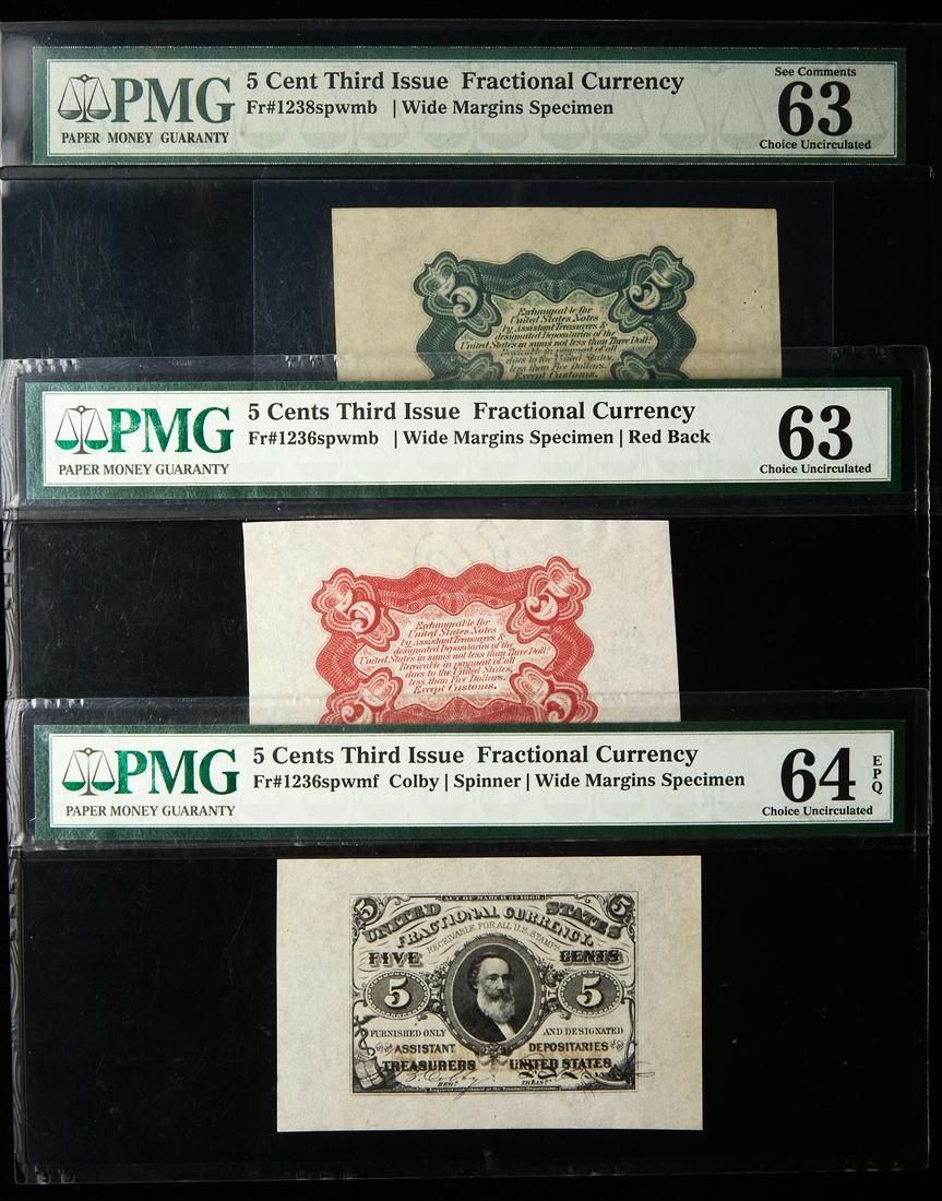 Fractional Fr. 1236/38SP Specimen Trio. (1 of 2)