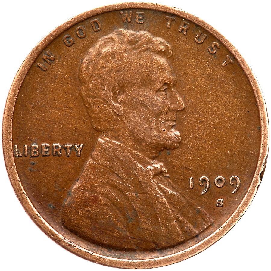 1909-S Lincoln Cent. VF20 (1 of 2)
