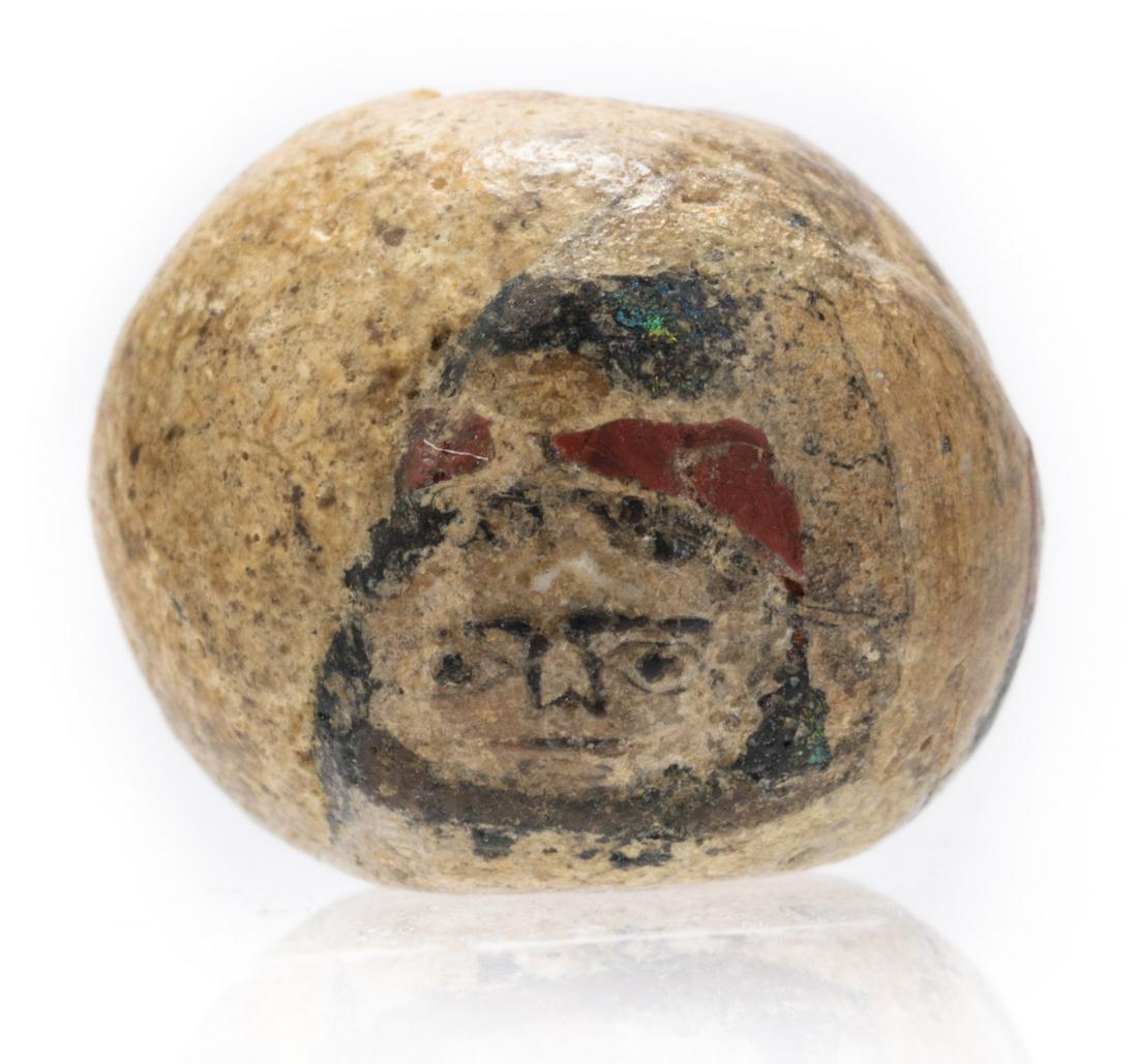 Rare Egyptian Mosaic Glass Face Bead ca. 1st Century A.D., Likely Depicting Medusa (1 of 1)