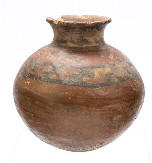 Pre-Columbian Meso-American Polychrome Pottery Jar (1 of 1)