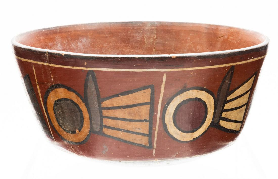 Pre-Columbian Nazca, Terracotta Polychrome Bowl, Peru (1 of 1)