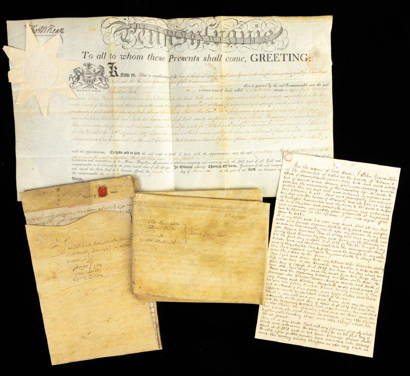 35 Documents from the Mid-1600s to Mid 1800s: Land Grants, Deeds, Indentures, Wills and Sales: A (1 of 1)