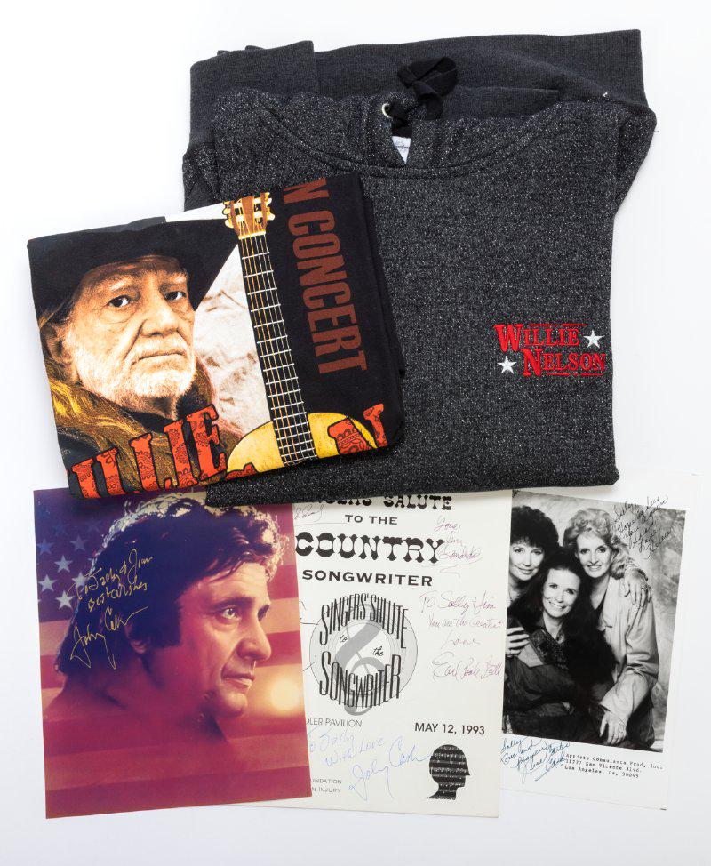 Collection of Johnny Cash Ephemera Including Two Autographs, The Carter Sisters, Willie Nelson Swag (1 of 1)