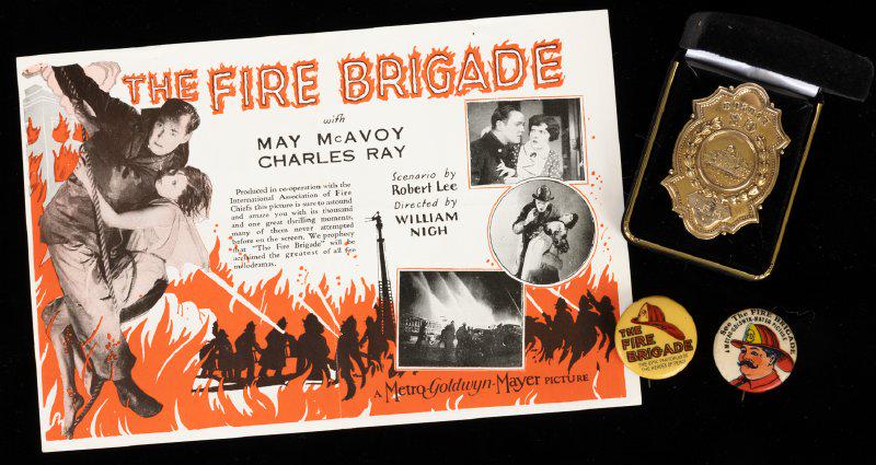 Boston Fire Department 14K Yellow Gold Badge Presented to Louis B. Mayer in 1926 + 3 Rare Pieces (1 of 1)