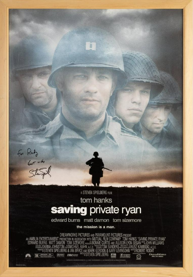 SAVING PRIVATE RYAN Original Film Poster Signed by Steven Spielberg (1 of 1)