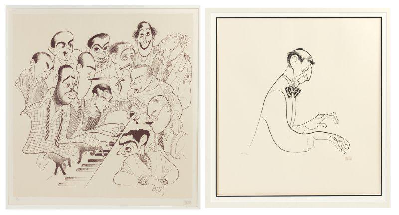 Hirschfeld, Al. (Two Signed Lithographs) "Great Songwriters" and "Vladimir Horowitz" Limited Signed (1 of 1)