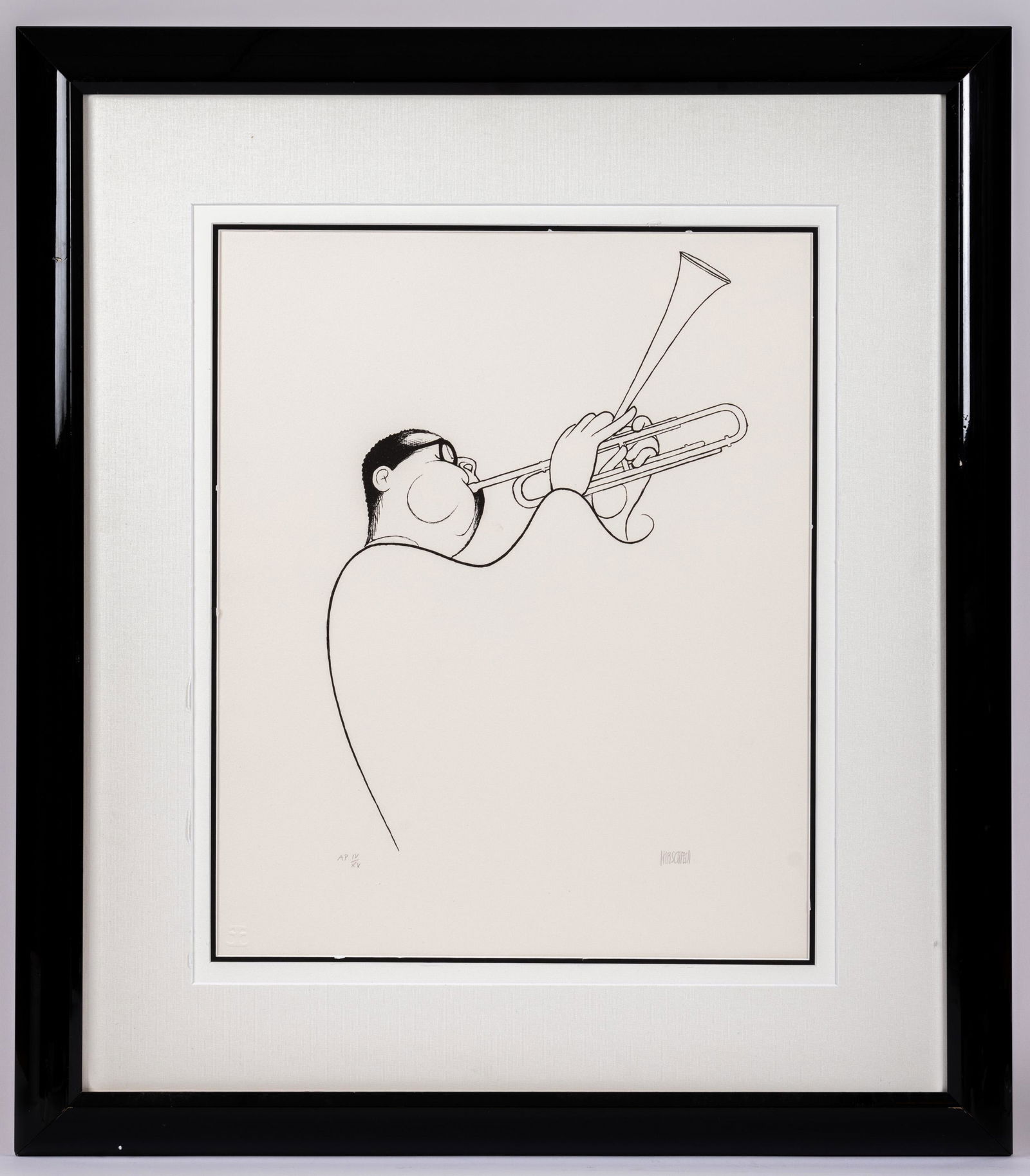 Hirschfeld, Al. "Dizzy Gillespie" Signed & Numbered Lithograph (1 of 1)