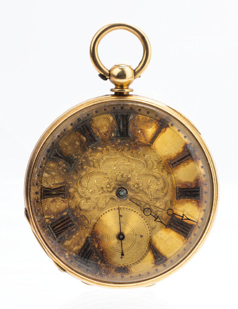 Rare 18K Yellow Gold Key-Wind Pocket Watch ca. 1830s - 40s by James Fenno, Boston (1 of 1)
