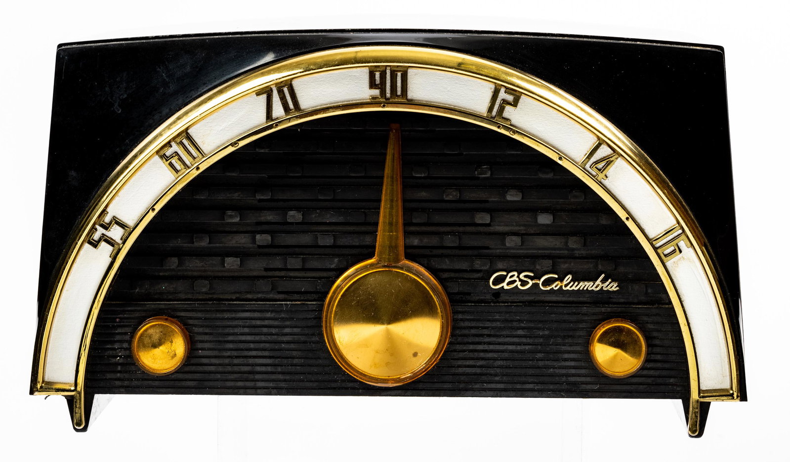 CBS Columbia Radio 5165 (1954) Ebony Bakelite and in Beautiful Condition.: CBS Columbia Radio 5165 (1954) Ebony Bakelite and in Beautiful Condition. Beautiful mid-century design evident in this excellent example of the CBS Columbia Radio model 5165 Ch=515-1 released in 1954 