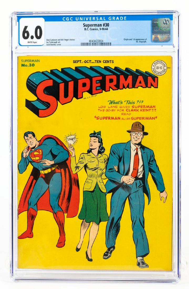Superman No.30 D.C. Comics 1944 CGC 6.0 White Pages (1 of 1)