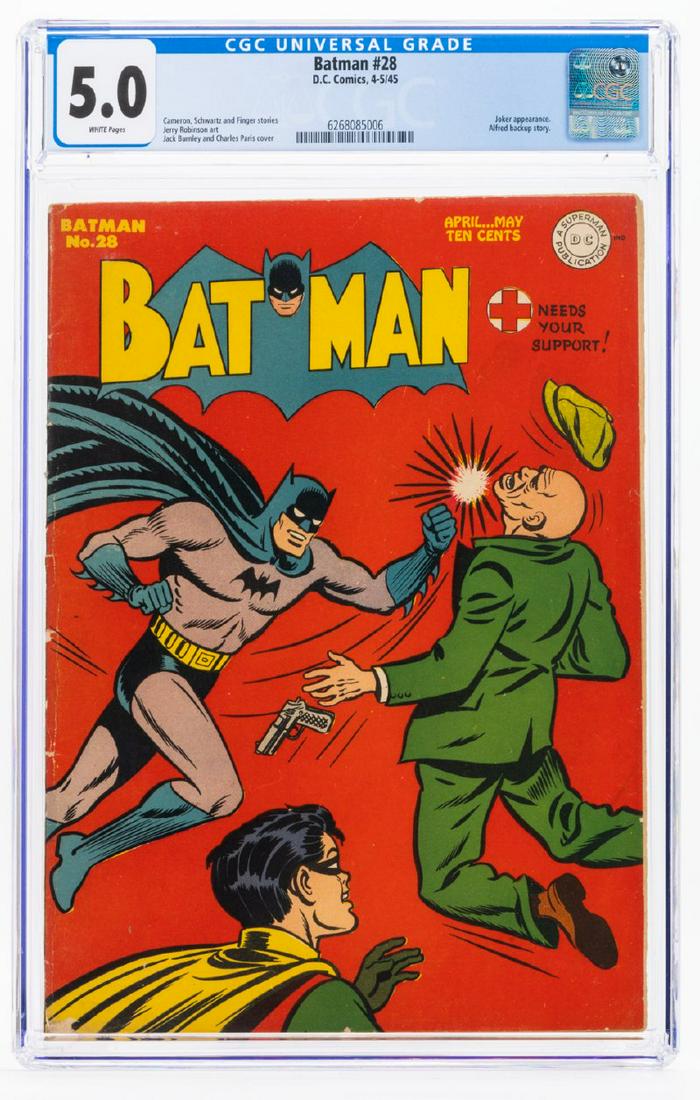 Batman No.28 D.C. Comics 1945 CGC 5.0 white pages. (1 of 1)