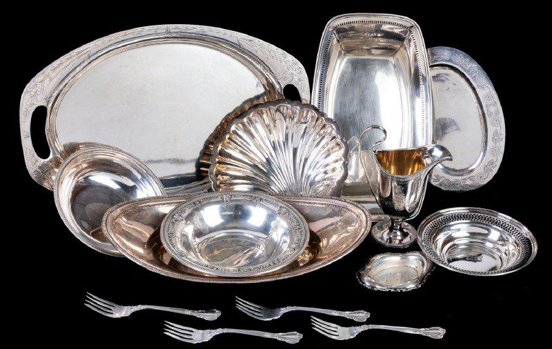 Collection of Sterling Silver Trays and Bowls: Gorham, Wallace, Fisher in Very Fine Condition (1 of 1)