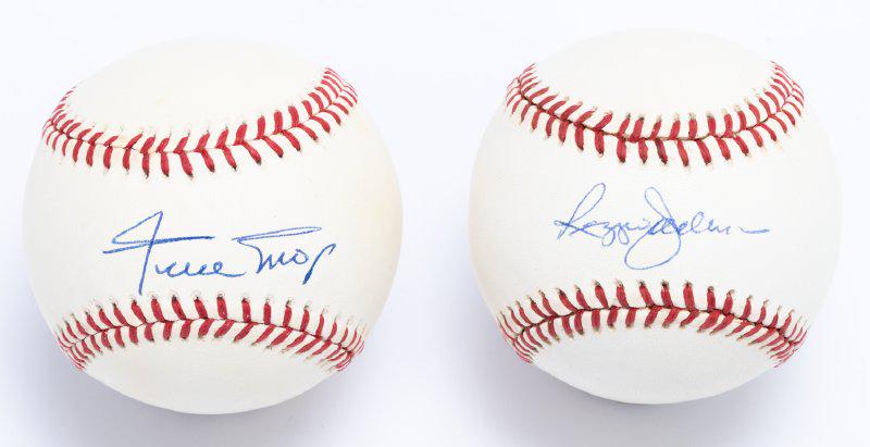 Willie Mays and Reggie Jackson: Pair of Baseballs Signed by These Great Hall of Famers, (1 of 1)