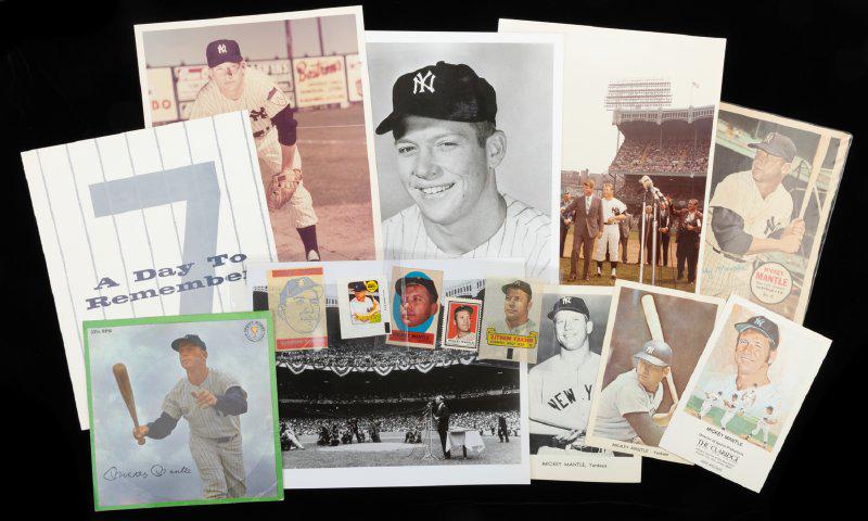 Mickey Mantle Collection: Topps Mini-Posters, Stickers, Mantle Day Program, Aurora Vision Recording (1 of 1)