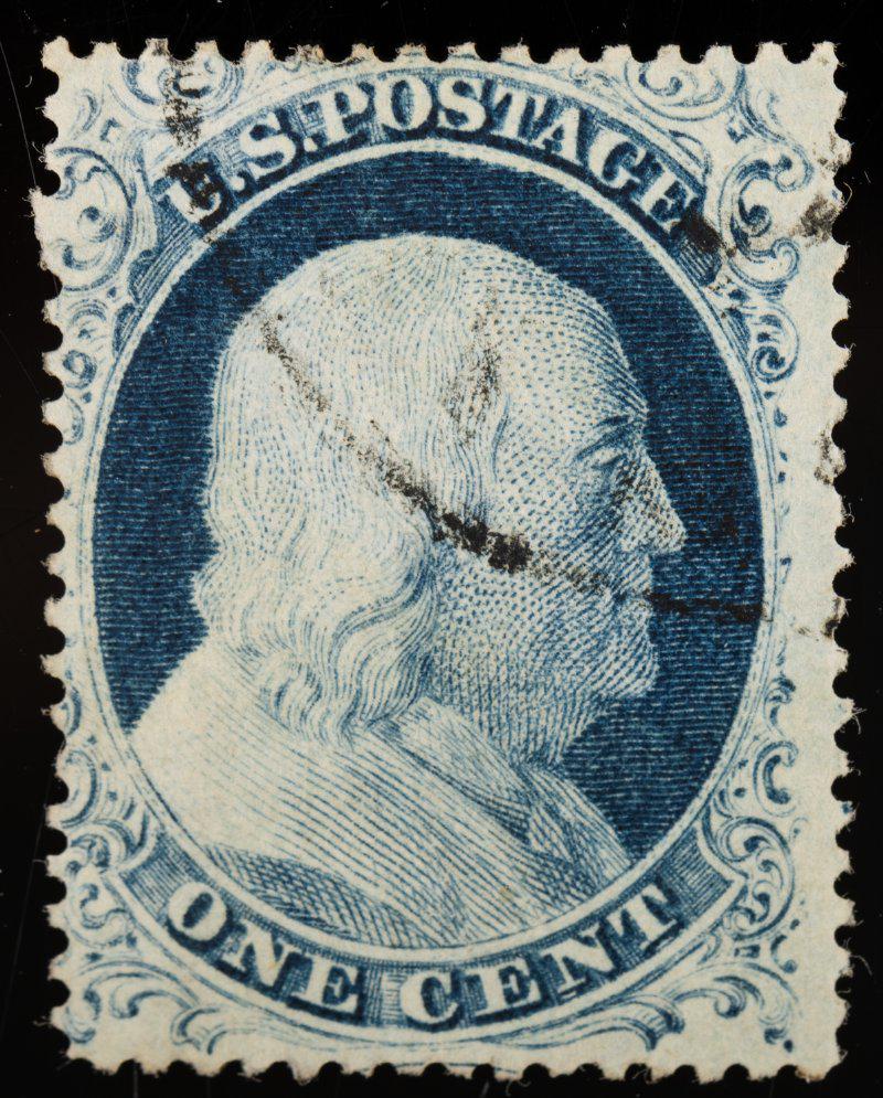 1857, 1â€º blue, type IV (1 of 1)