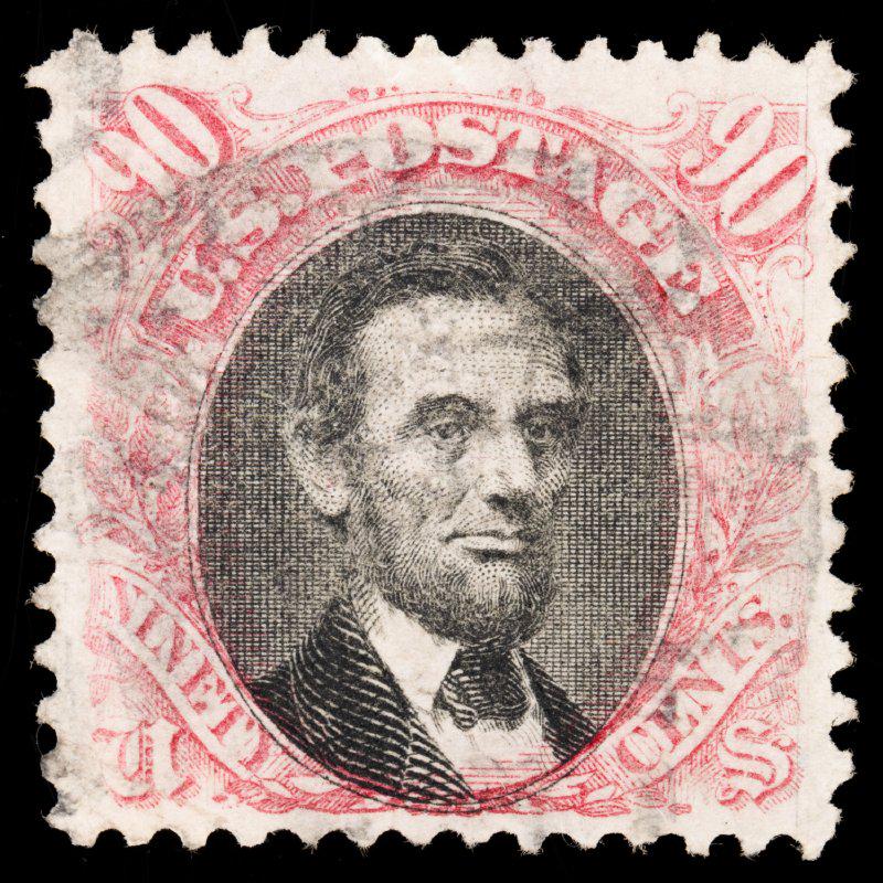 1869, 90â€º carmine & black (1 of 1)