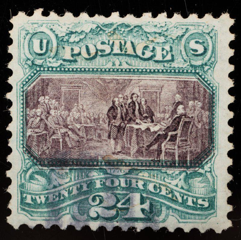 1869 (1875 Re-issue), 24â€º green & violet (1 of 1)