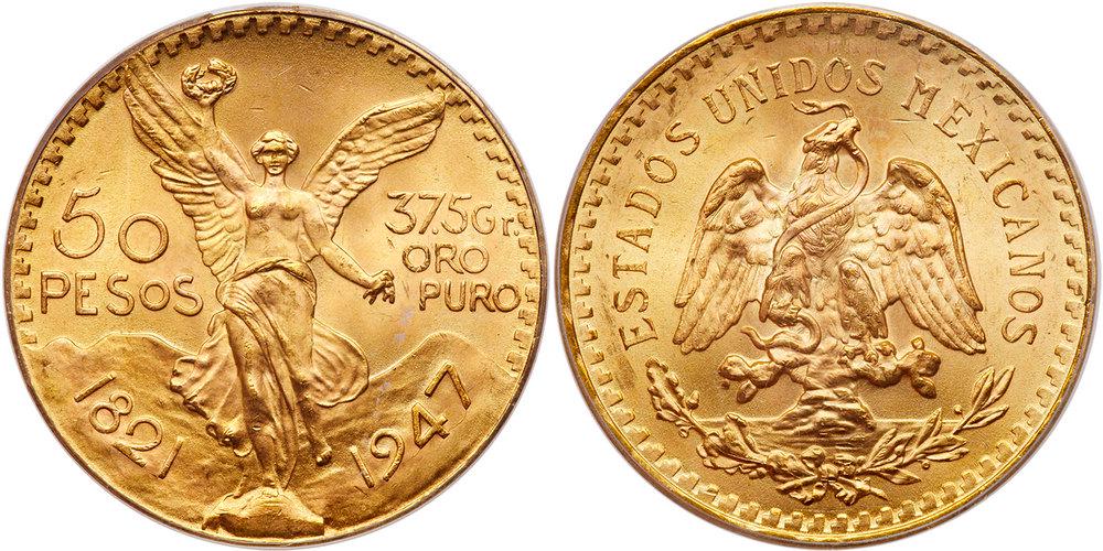 Mexico. 50 Pesos, 1947. PCGS MS66 (1 of 1)