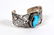 741: Sterling Silver Cuff With a Gem Natural Example of