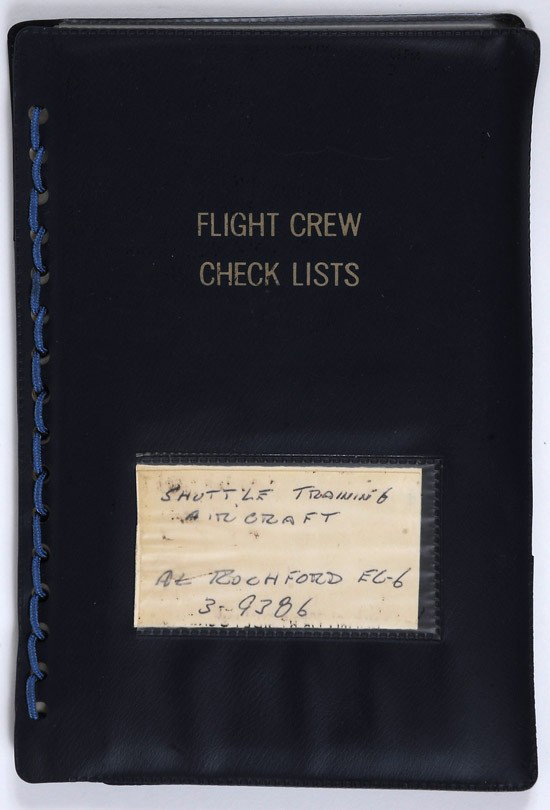 Shuttle Program, 1990, STA Checklist: Shuttle Program, 1990, "STA Checklist". This 5x8" ring "Shuttle Training Aircraft" checklist has a five card checklist plus a "STA Tool Kit Checklist for use by the Close Out C