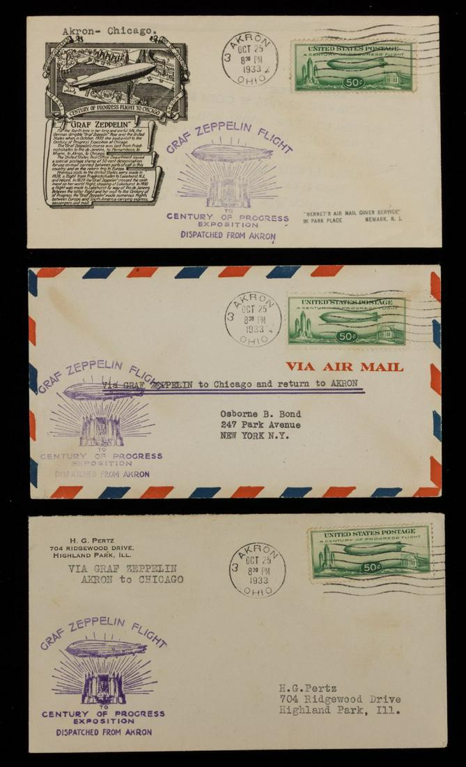 Airmail, 1933, 50Â¢ "Chicago" Zeppelin (1 of 1)
