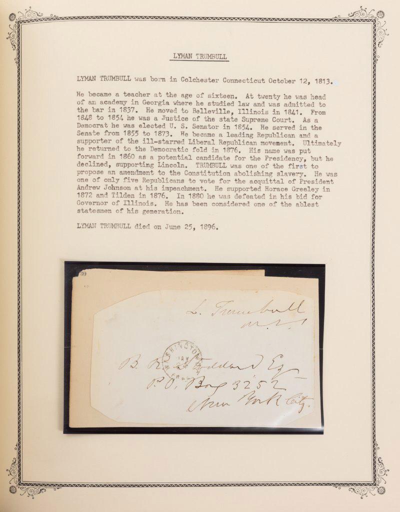 US Senators: 75 Free Frank Covers of US Senators Serving Between 1845-1865. Henry Clay, Millard (1 of 1)