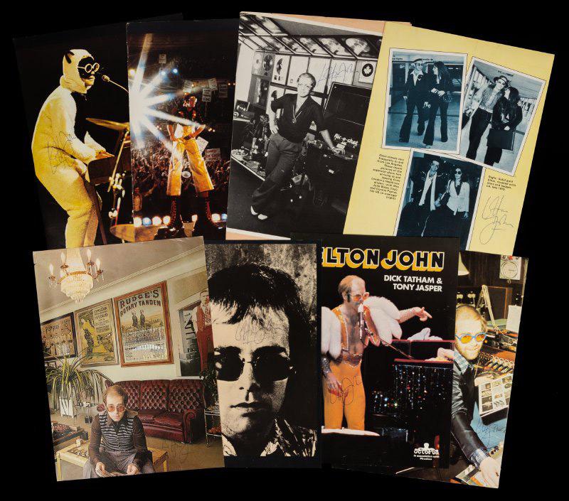 Elton John: Eight (8) Signed Color Pages from British Music Magazines from the Late 1970s and Early (1 of 1)