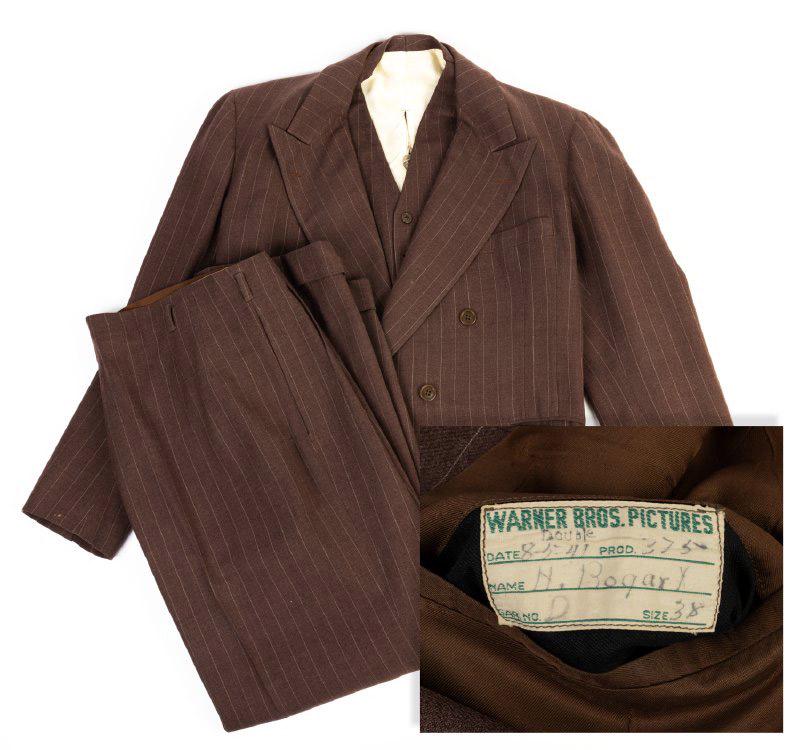 Humphrey Bogart Suit Warner Bros. Pictures Handwritten Label in Pocket