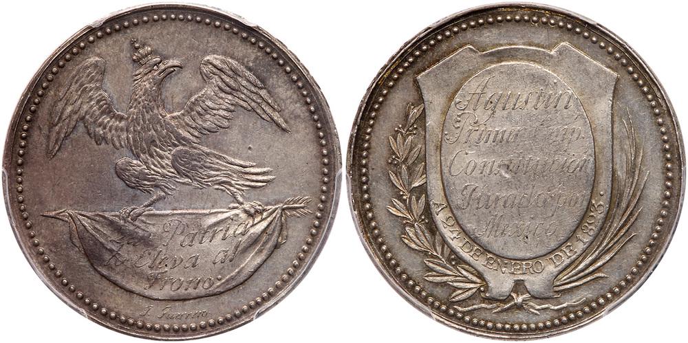 Mexico. Silver Proclamation Medal, 1823. PCGS AU55 (1 of 1)