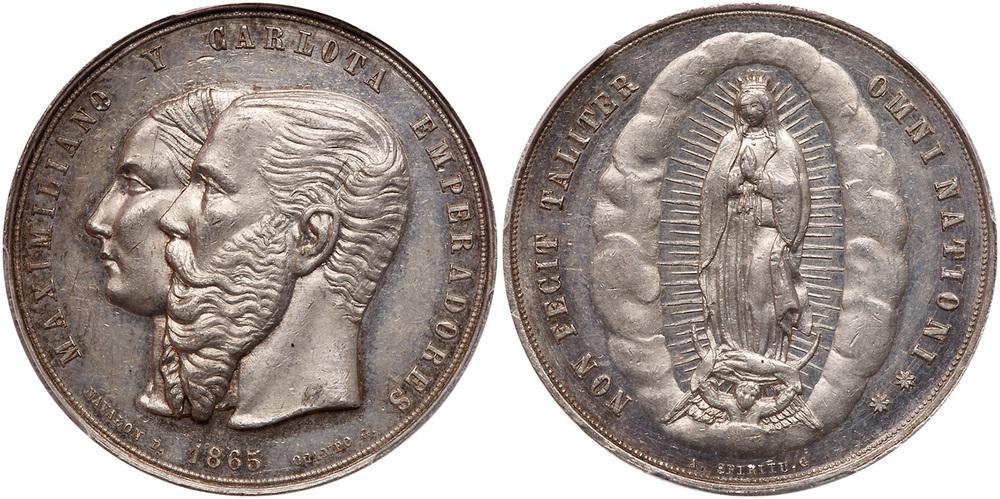 Mexico. Silver Medal, 1865. PCGS AU55 (1 of 1)