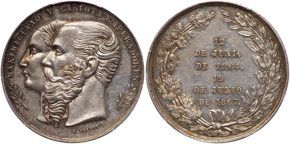 Mexico. Silver Medal, 1867. PCGS AU (1 of 1)