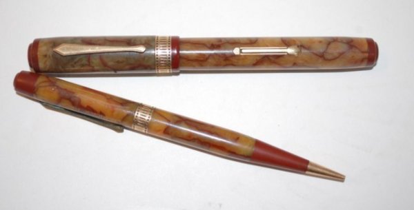 Rare Set Watermans Patrician Fountain Pen & Pencil: Vintage Set Waterman's Patrician Fountain Pen and Pencil. **Update 3-27, the pencil has broken, but can be repaired. These pens were made for only a year and are rare. They were marketed as top of the