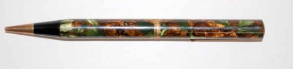 Waterman #94 Moss Agate Mechanical Pencil: Celluloid, Circa 1935