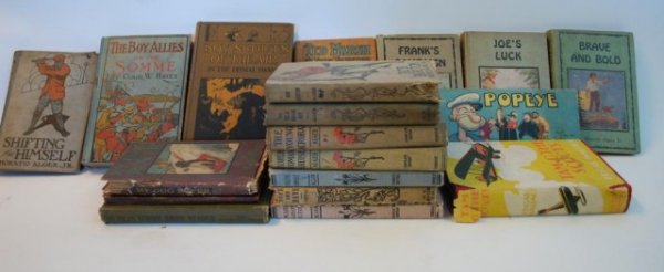 Large Group 1920's-30's Childrens Books: Popeye, Horatio Alger Series, many more