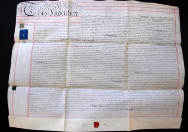1862 Mortgage Document, England: 1862 Mortgage Document, England November 19, 1862, mortgage for land on the east side of Portland Road, Notting Hill, Middlesex County, between Thomas Huggett, builder from Mall, Middlesex County, and