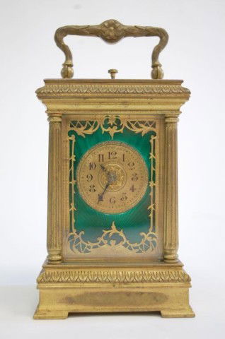 French Grand Sonnerie Carriage Clock with Repeater: Rare Grande Sonnerie French Carriage Clock; Retailed by Black, Starr, and Frost. Original spring-driven escapement, 8-day duration, striking hour, quarter hour with repeat mechanism and alarm. Origina