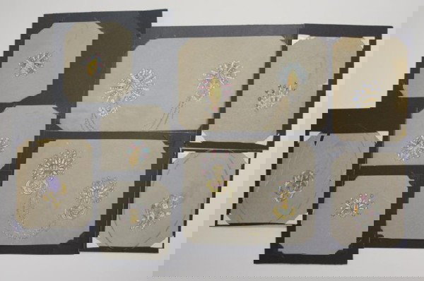 Original Seaman Schepps Jewelry Designs 1930's/40': Group includes 8 individual Jewelry Design Sketches, executed by Jordine Turboff (later going by Yari Levine) for Seaman Schepps, one of the countries' premier Jewelers to this day.