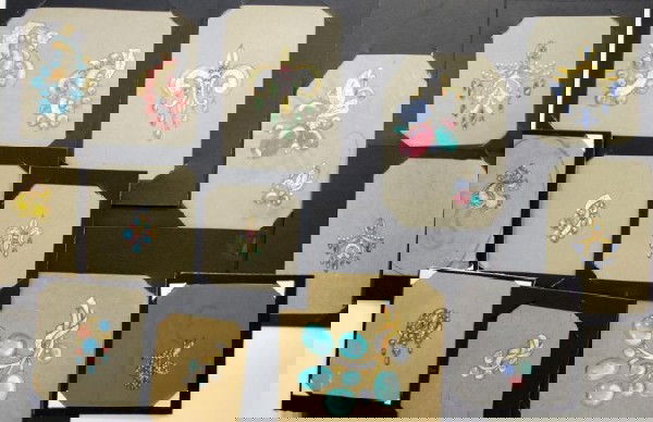 Original Seaman Schepps Jewelry Designs 1930's/40': Group includes 14 individual Jewelry Design Sketches, executed by Jordine Turboff (later going by Yari Levine) for Seaman Schepps, one of the countries' premier Jewelers to this day.