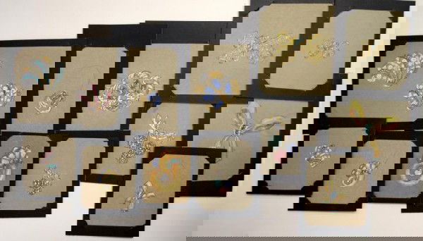 Original Seaman Schepps Jewelry Designs 1930's/40': Group includes 13 individual Jewelry Design Sketches, executed by Jordine Turboff (later going by Yari Levine) for Seaman Schepps, one of the countries' premier Jewelers to this day.