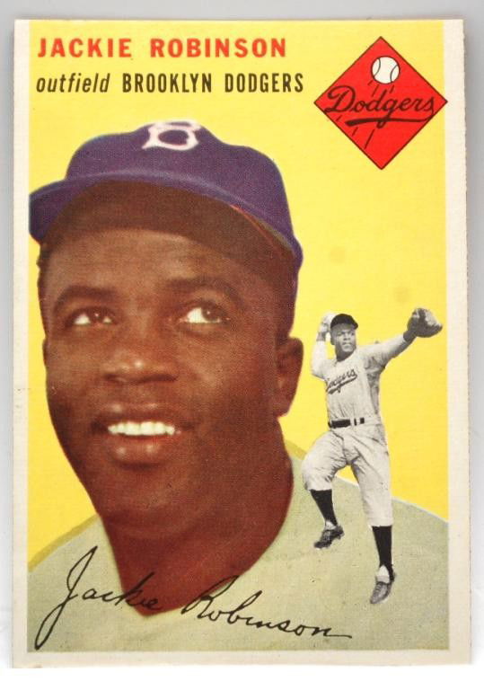 1954 Jackie Robinson Topps Baseball Card #10
