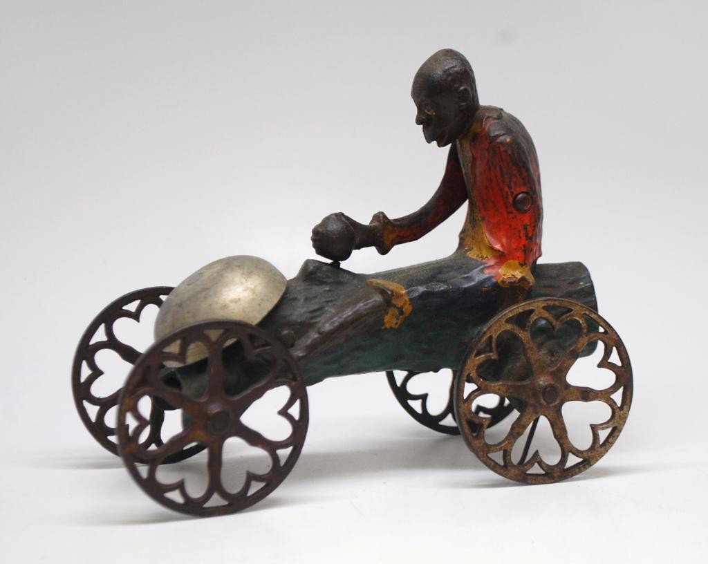 Cast Iron Bell Toy-Monkey w/ Coconut