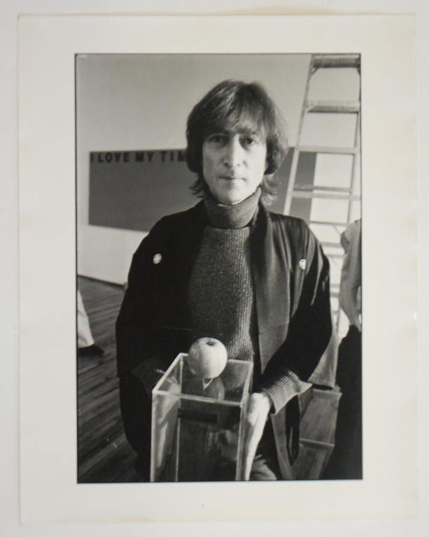 John Lennon Photo by Allan Tannenbaum: Photo taken by John Lennon and Yoko Ono's personal photographer, Allan Tannenbaum. Signed verso by him, with copyright date 1981. Displayed at the Everhart Museum in PA Dec. 8, 2010 11" x 14"
