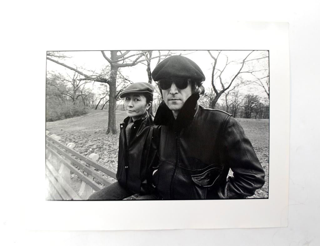 John Lennon & Yoko Ono Photo by Tannenbaum: Photo taken by John Lennon and Yoko Ono's personal photographer, Allan Tannenbaum. Signed verso by him, with copyright date 1981. 11" x 14"