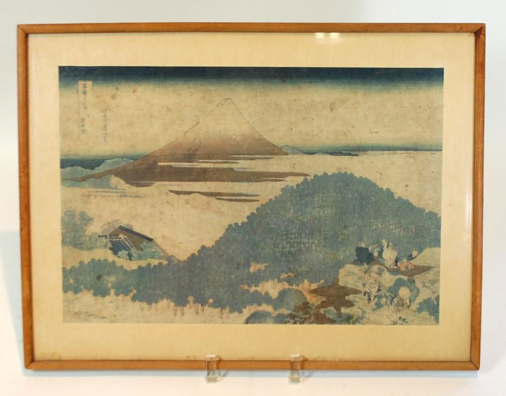 Japanese Color Woodcut-Signed: Previously owned by famous sculptor, Jacques Lipchitz, and his wife Yulla. Piece was given to current owner by Yulla. 18 x 13 1/2" overall