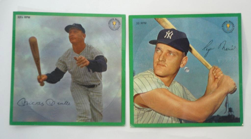 Mickey Mantle and Roger Maris Auravision Records: 1962 Auravision records of Mickey Mantle and Roger Maris of the NY Yankees.