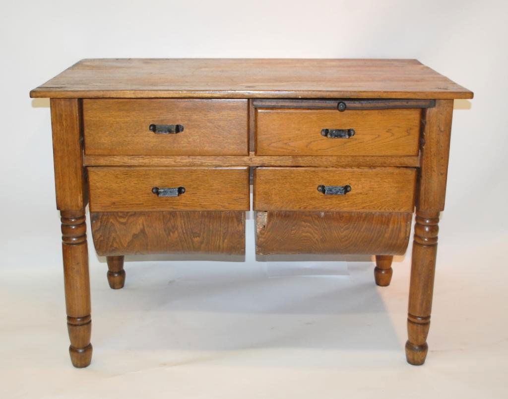 248 19th Century Possum Belly Baker's Dough Table