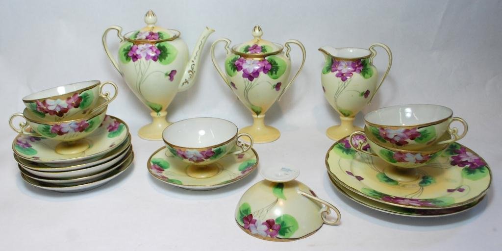 Nippon Hand Painted Porcelain China Set: Nippon Hand Painted Porcelain China Set